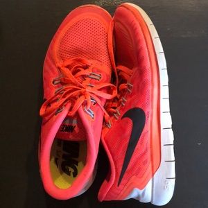 Coral Nike shoes